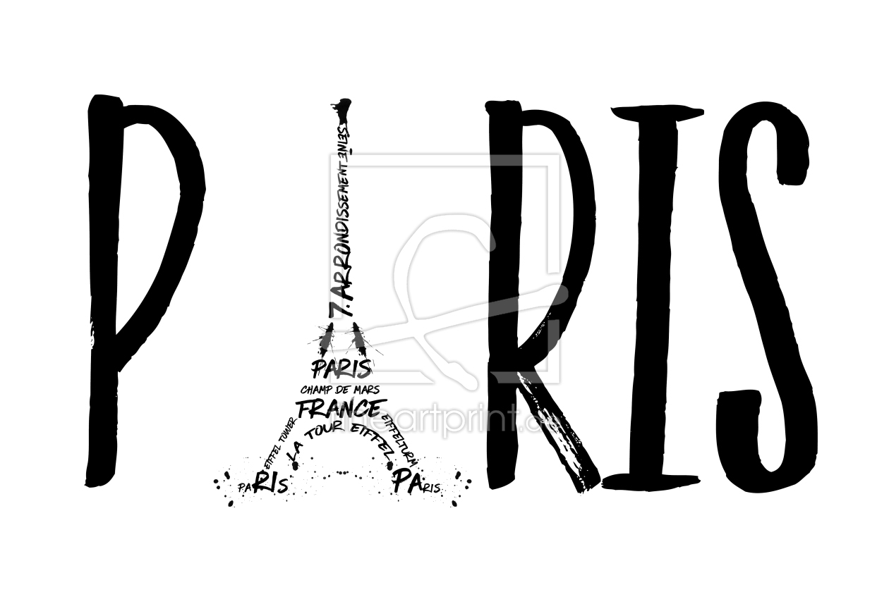 Bild-Nr.: 11772782 PARIS Typografie  erstellt von Melanie Viola