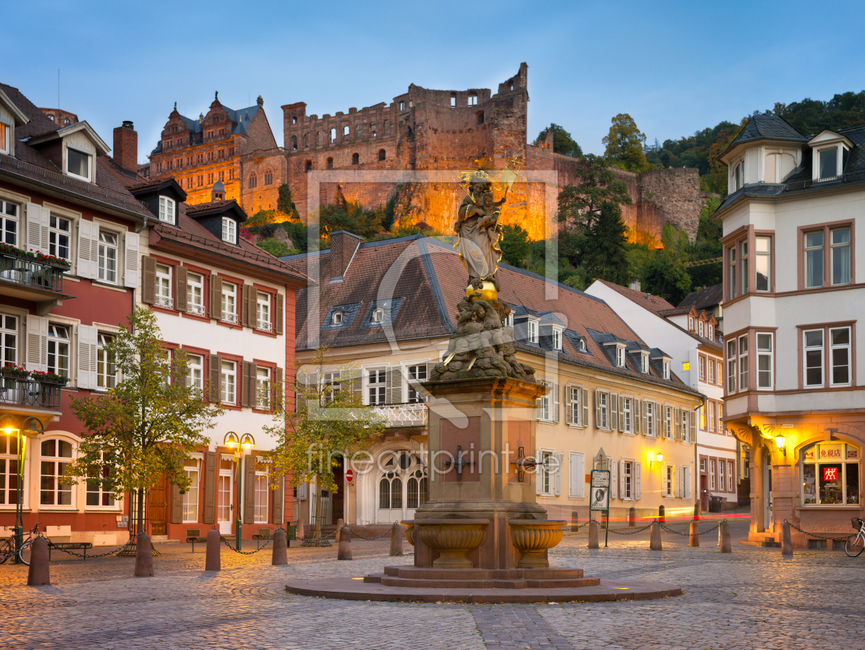 Bild-Nr.: 11787592 Heidelberg Kornmarkt bei Nacht erstellt von eyetronic