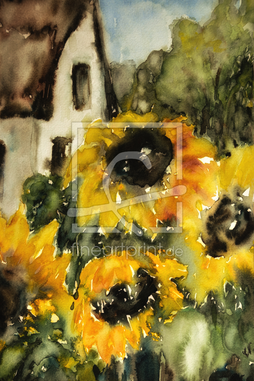 Bild-Nr.: 11799828 Sunflower with a house erstellt von ChrisArt