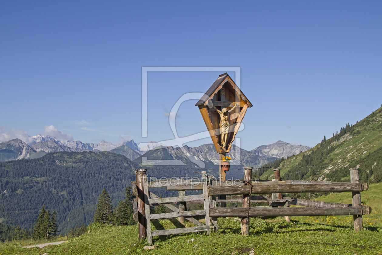 Bild-Nr.: 11801086 Hölzernes Wegkreuz im Vorkarwendel erstellt von EderHans