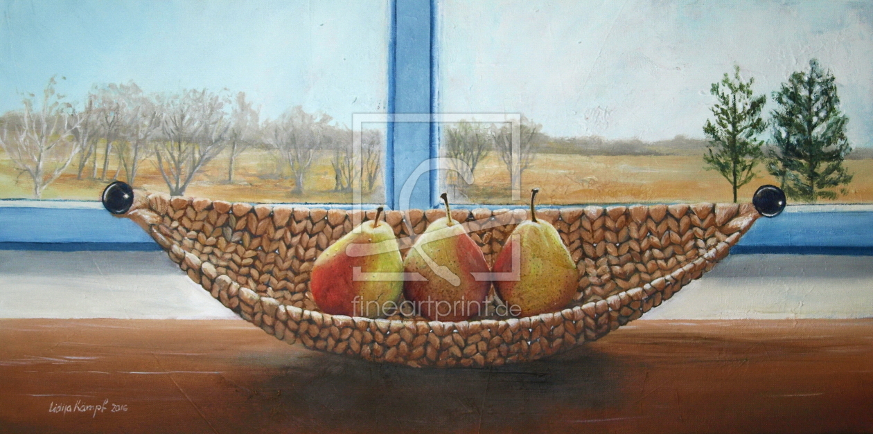 Bild-Nr.: 11805122 Drei Birnen in einer Obstschale erstellt von LiDija