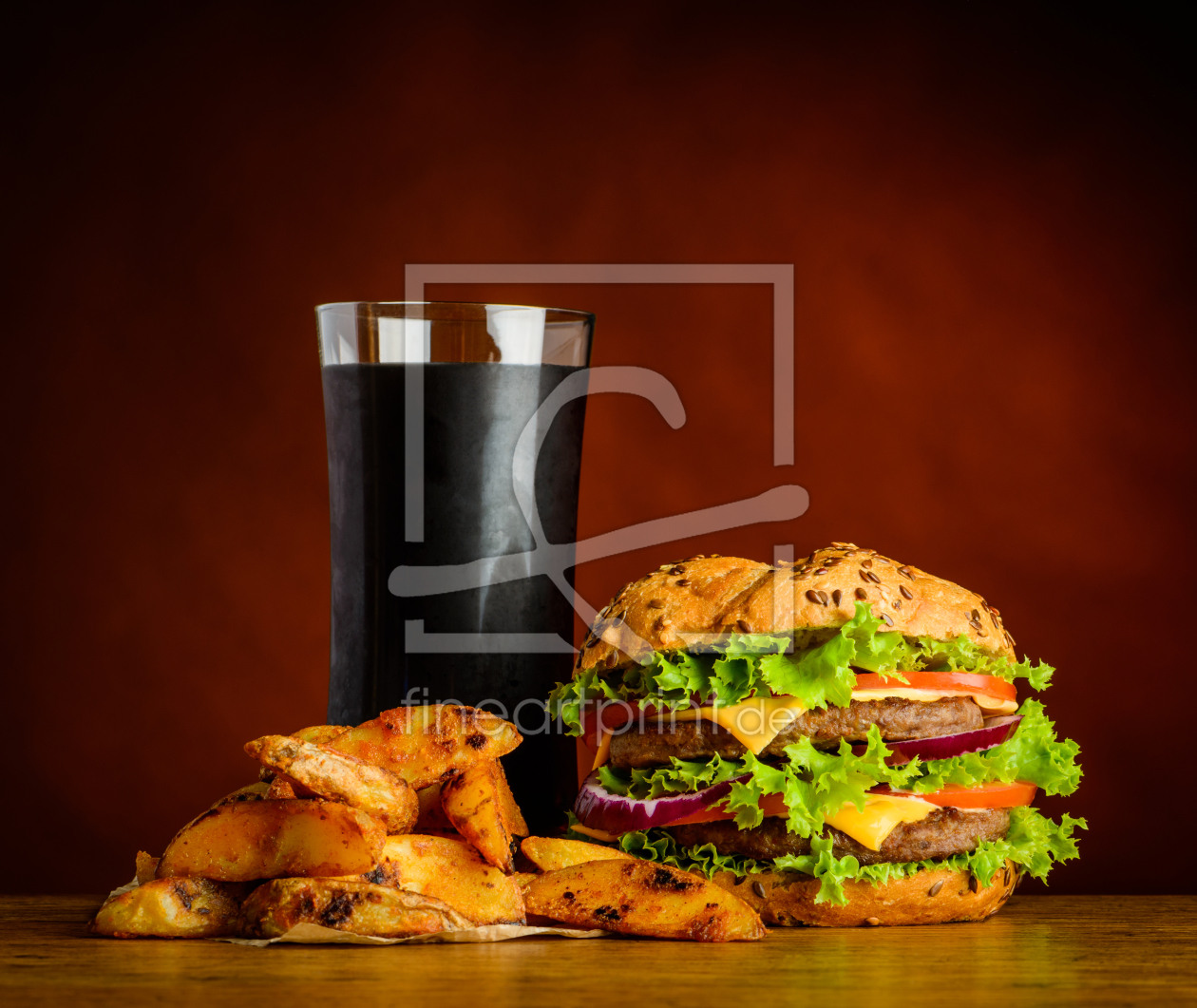 Bild-Nr.: 11820625 Cola mit Burger und Pomes erstellt von xfotostudio