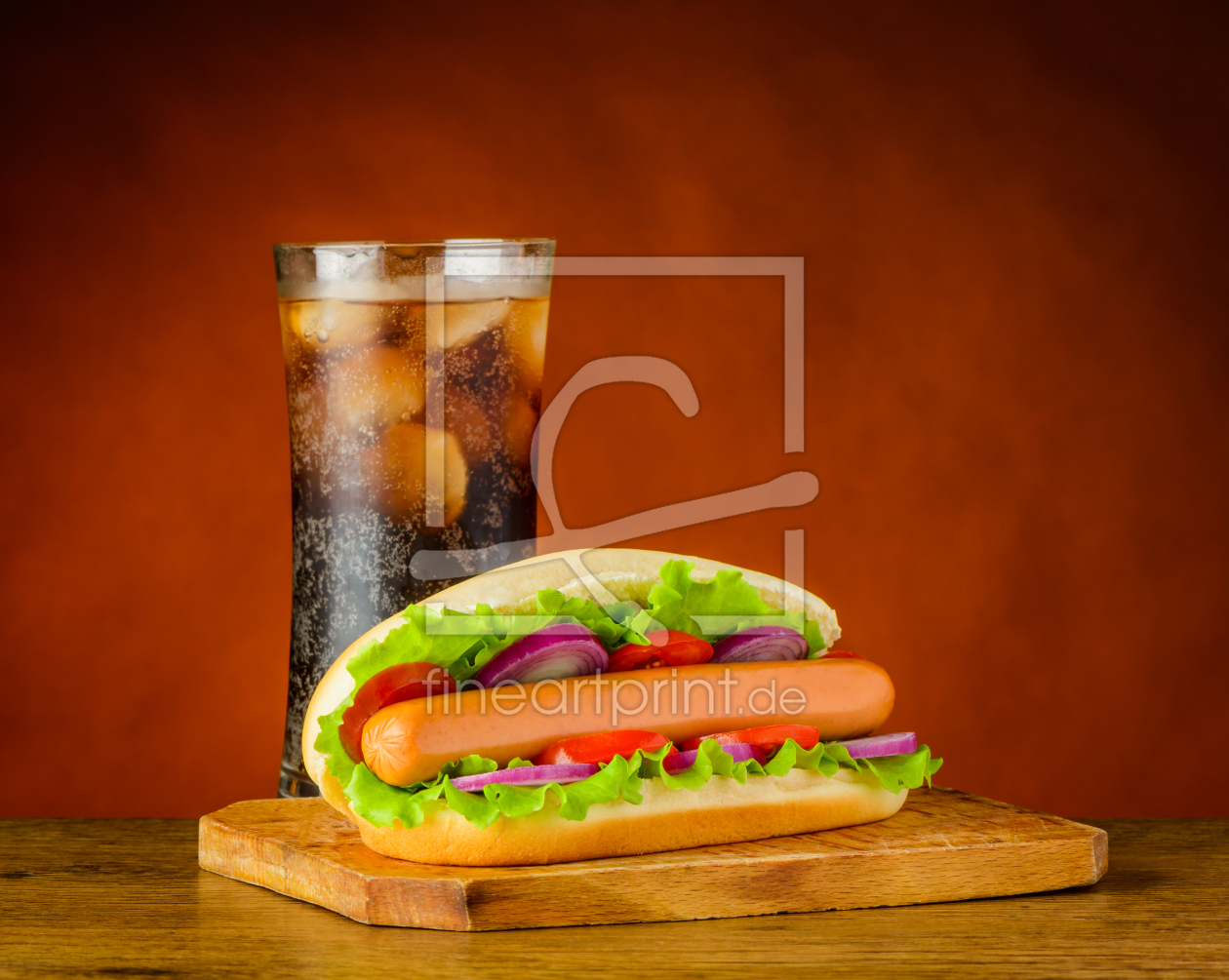 Bild-Nr.: 11830451 Hot Dog Fast Food mit Cola und Eis erstellt von xfotostudio