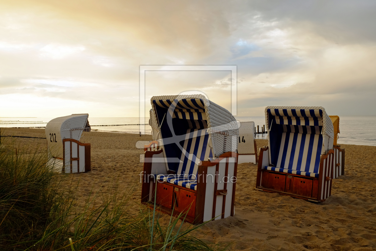 Bild-Nr.: 11832323 Strandkörbe im Abendlicht erstellt von Ostfriese