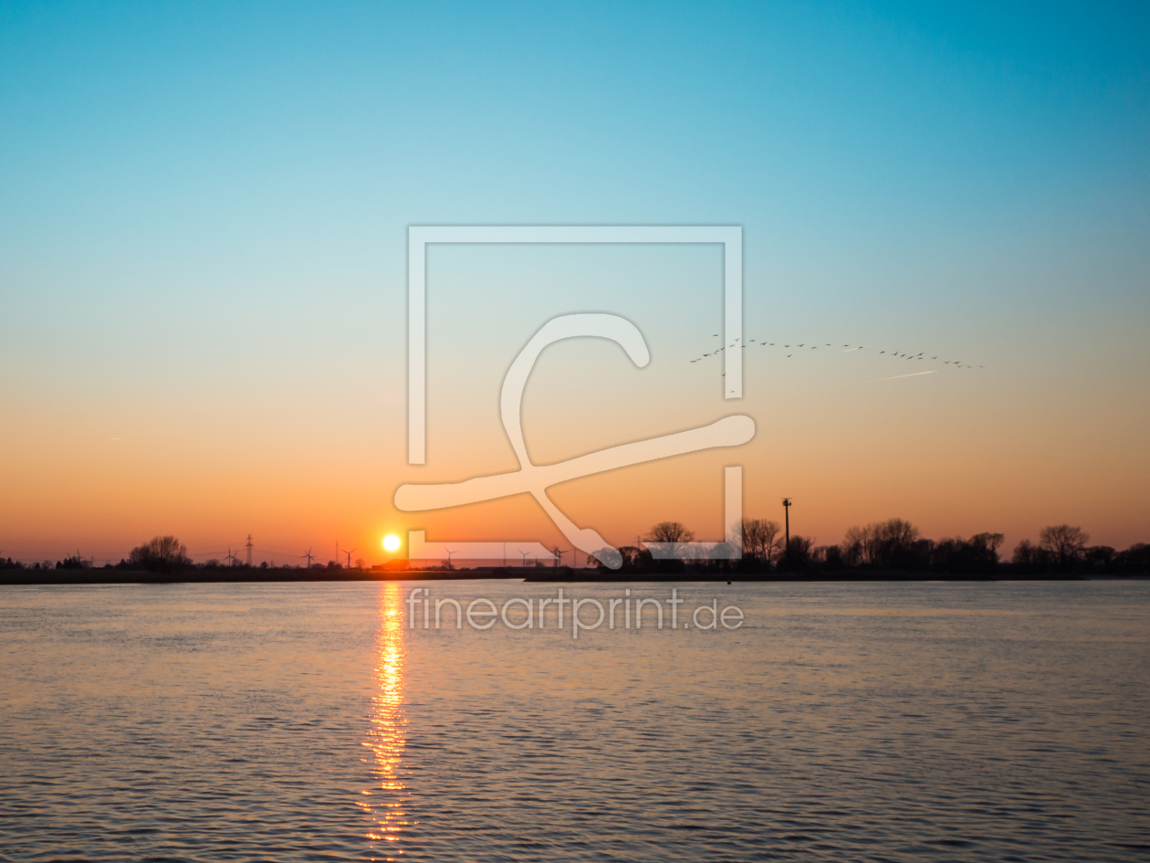 Bild-Nr.: 11834705 Sonnenuntergang an der Weser erstellt von Onni1967