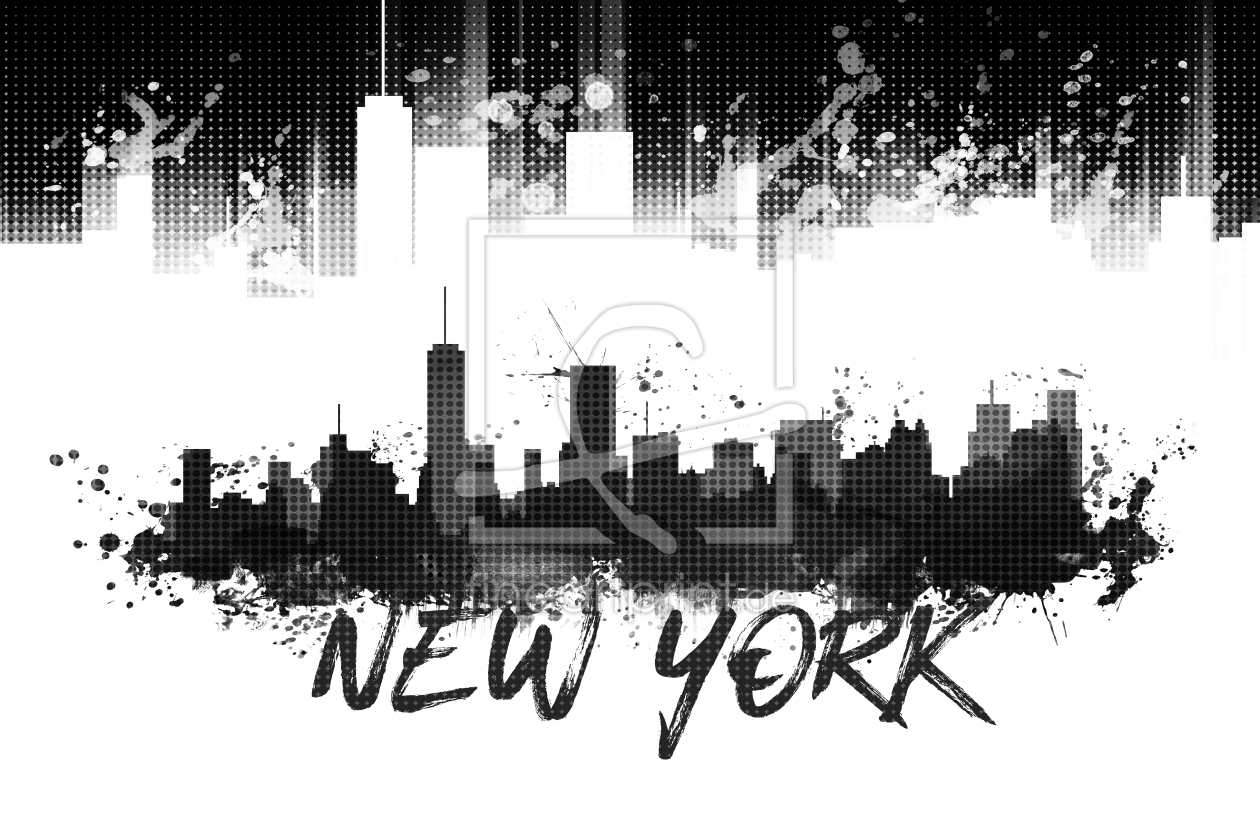 Bild-Nr.: 11849483 Graphic Art NYC Skyline Splashes - schwarz   erstellt von Melanie Viola