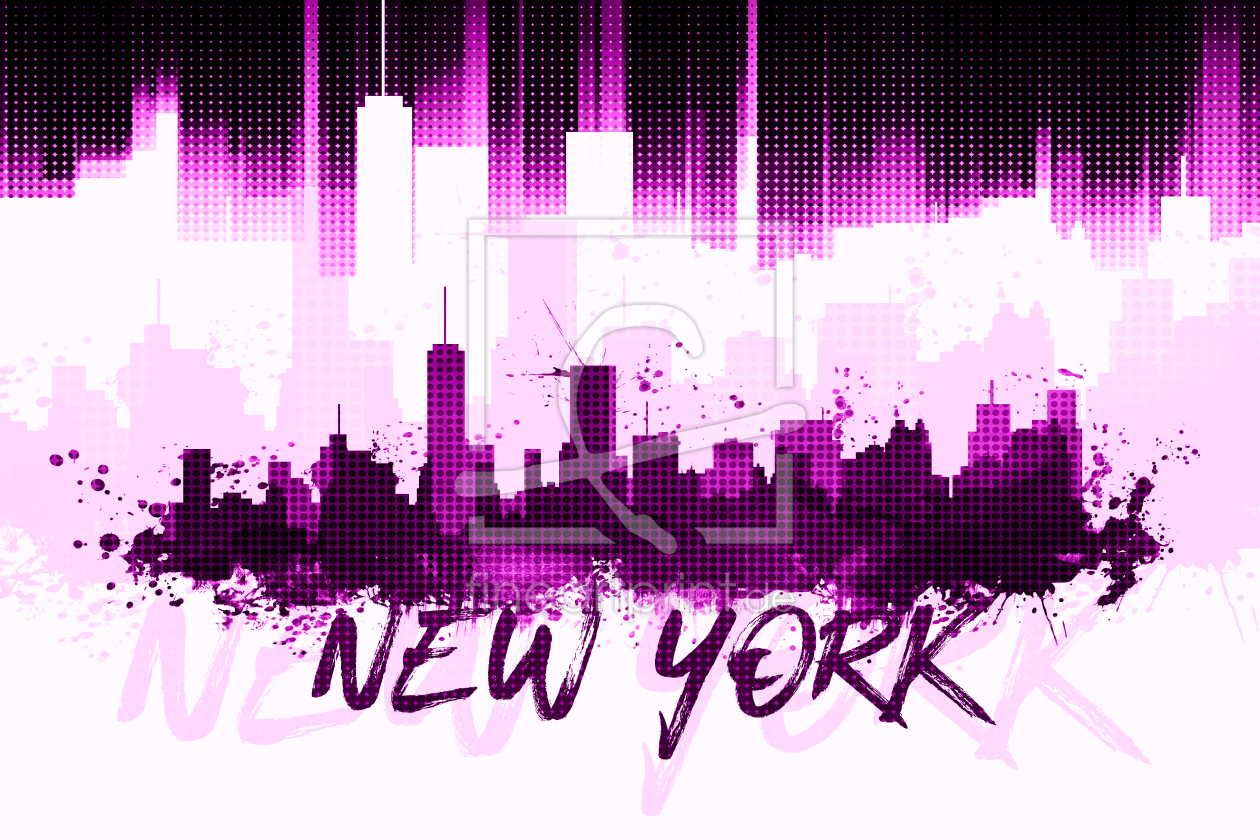 Bild-Nr.: 11849485 Graphic Art NYC Skyline II - pink   erstellt von Melanie Viola