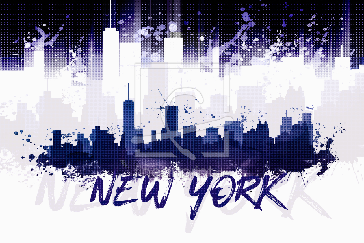 Bild-Nr.: 11854614 Graphic Art NYC Skyline Splashes II - lila   erstellt von Melanie Viola
