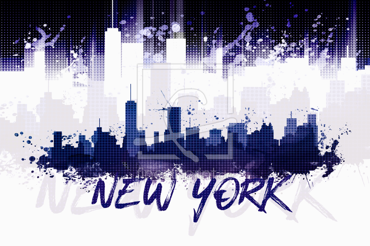 Bild-Nr.: 11854614 Graphic Art NYC Skyline Splashes II - lila Bild-Nr.: 11854614 Graphic Art NYC Skyline Splashes II - lila erstellt von Viola, Melanie