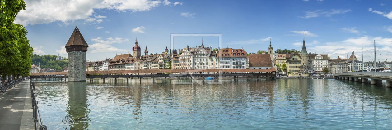 Bild-Nr.: 11855044 LUZERN Kapellbrücke und Wasserturm - Panorama  erstellt von Melanie Viola