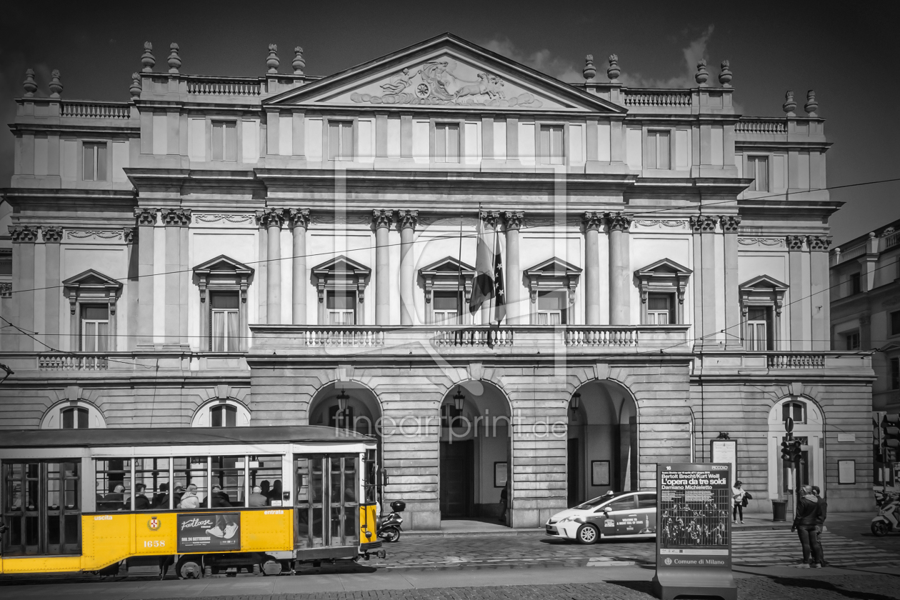Bild-Nr.: 11855049 MAILAND Teatro alla Scala und Straßenbahn Bild-Nr.: 11855049 MAILAND Teatro alla Scala und Straßenbahn erstellt von Viola, Melanie