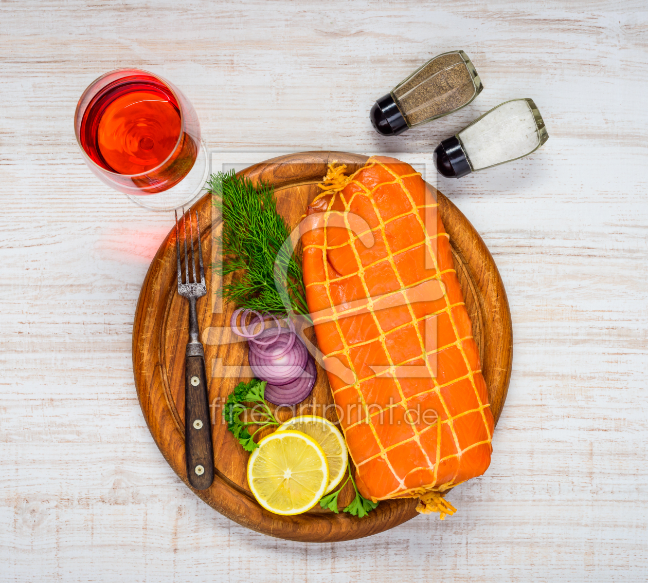 Bild-Nr.: 11857882 Geräucherter Lachs mit Rosewein erstellt von xfotostudio