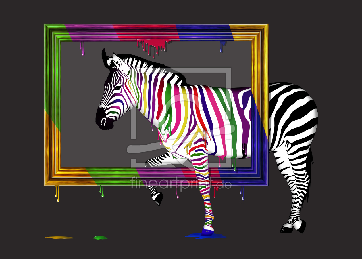Bild-Nr.: 11859851 Das Regenbogen Zebra erstellt von Mausopardia