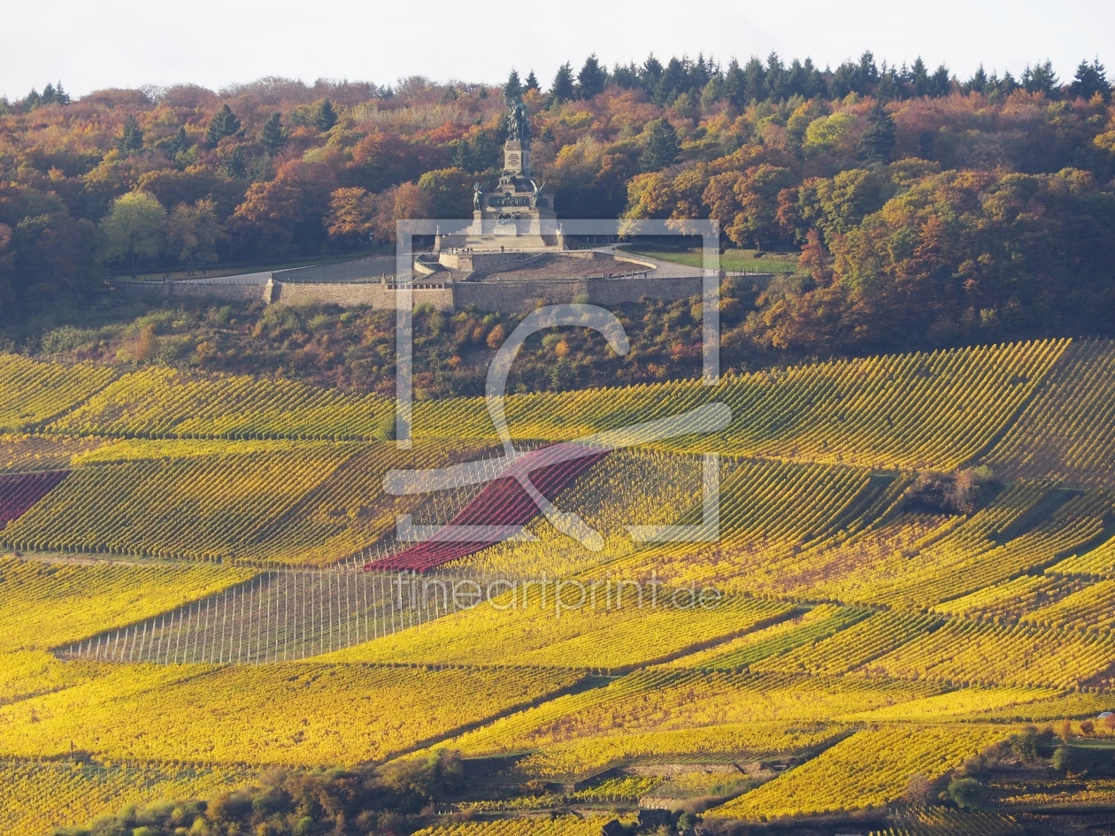 Bild-Nr.: 11861411 Blick aufs Niederwalddenkmal bei Rüdesheim in gelb erstellt von Stefan Zimmermann