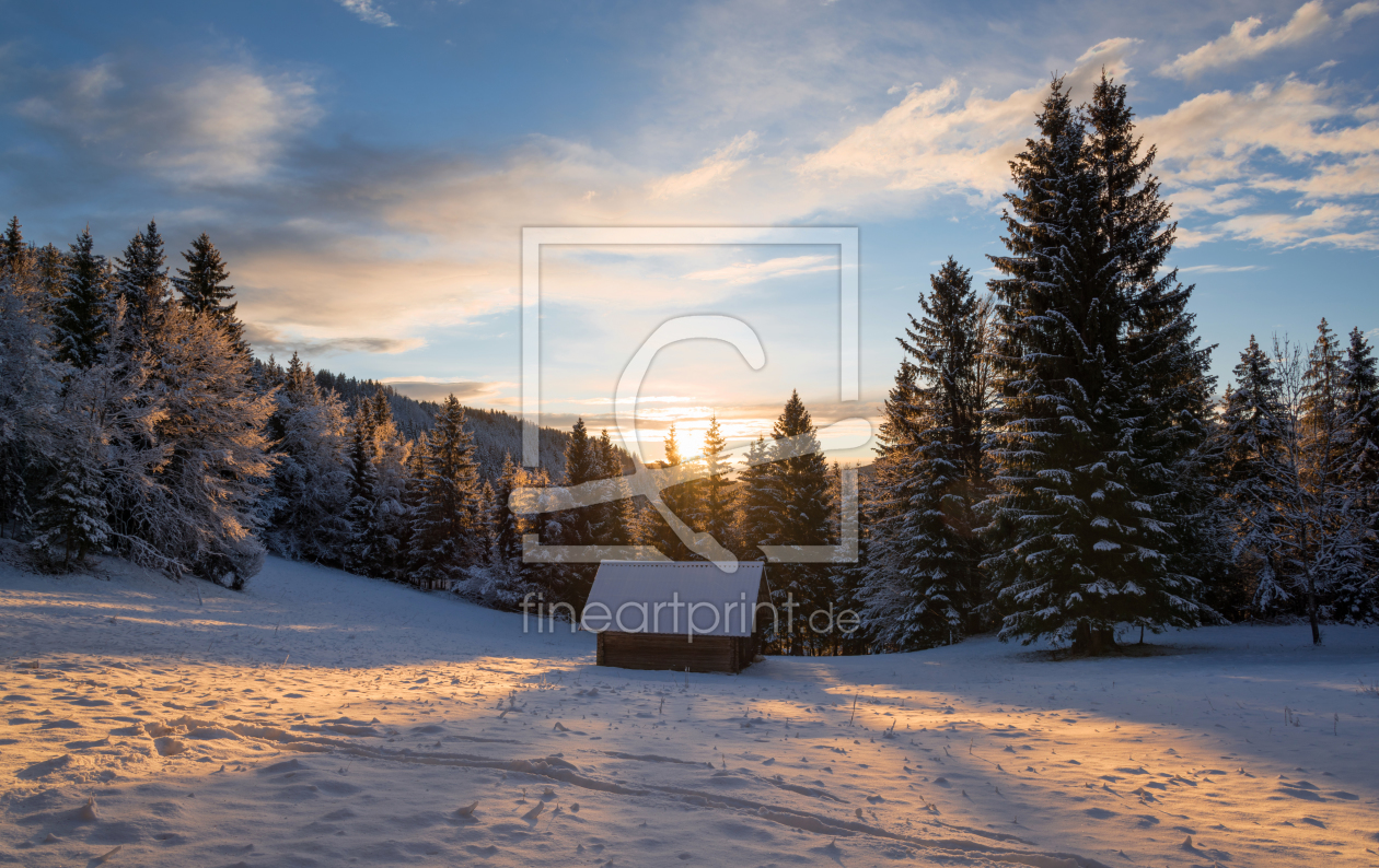 Bild-Nr.: 11870090 Berghütte im Winterlicht erstellt von Graphitone