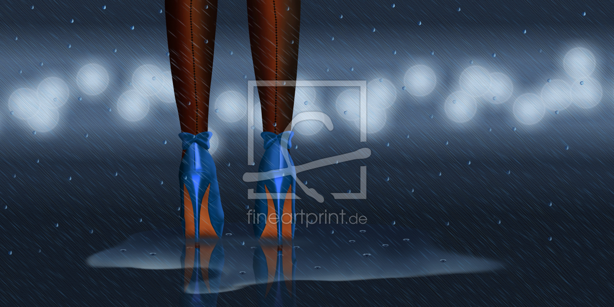 Bild-Nr.: 11873219 In the rain 2 in Nachtblau erstellt von Mausopardia
