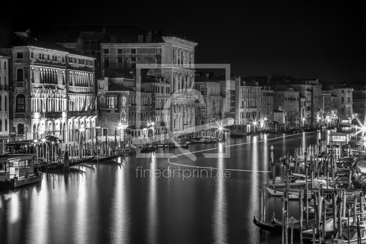 Bild-Nr.: 11880288 VENEDIG Blick von der Rialtobrücke - Monochrom  erstellt von Melanie Viola