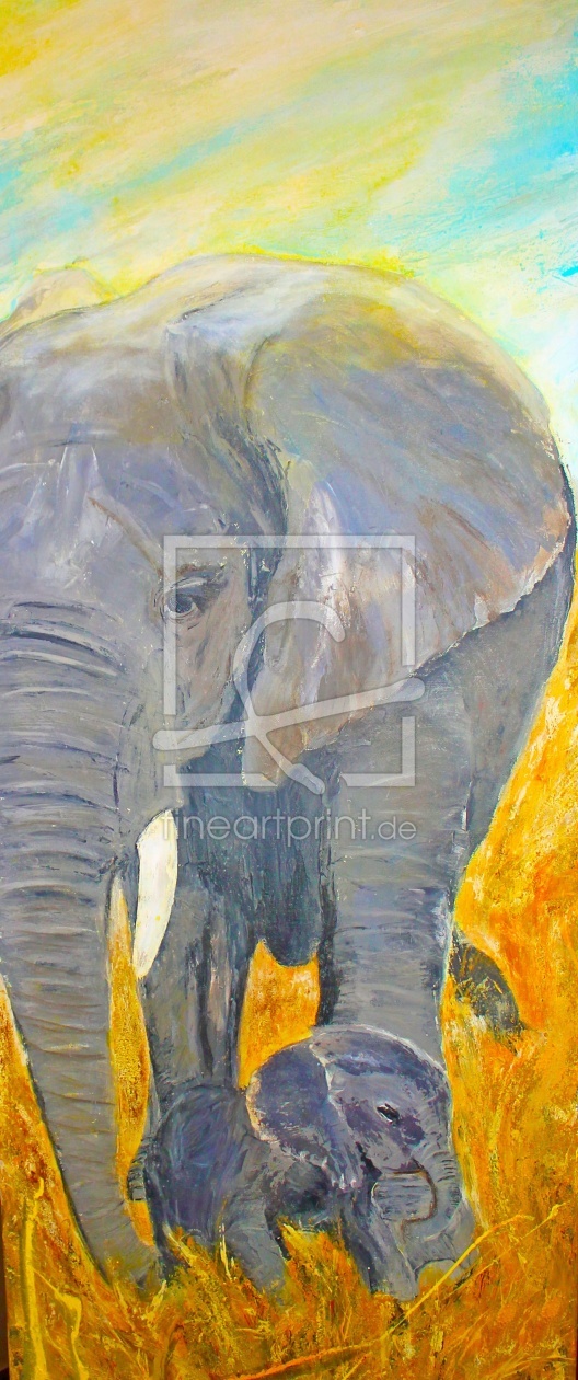Bild-Nr.: 11882152 Elefant  mit Baby erstellt von Vera-Art