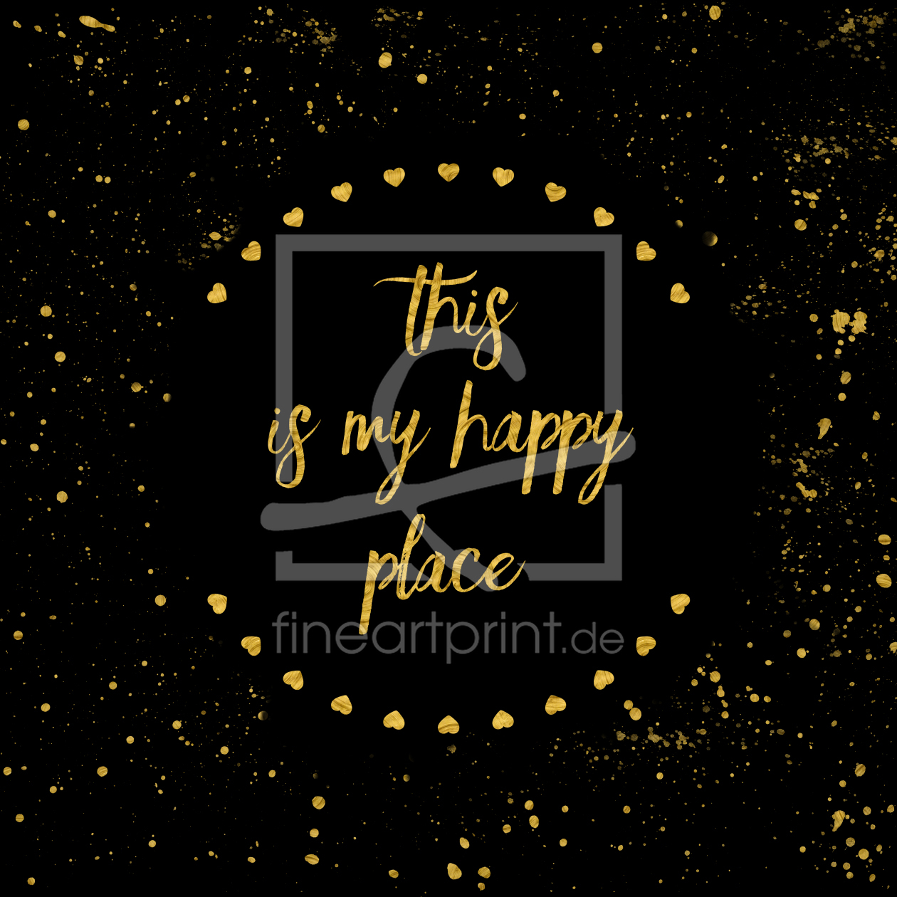 Bild-Nr.: 11884725 Text Art THIS IS MY HAPPY PLACE - black erstellt von Melanie Viola