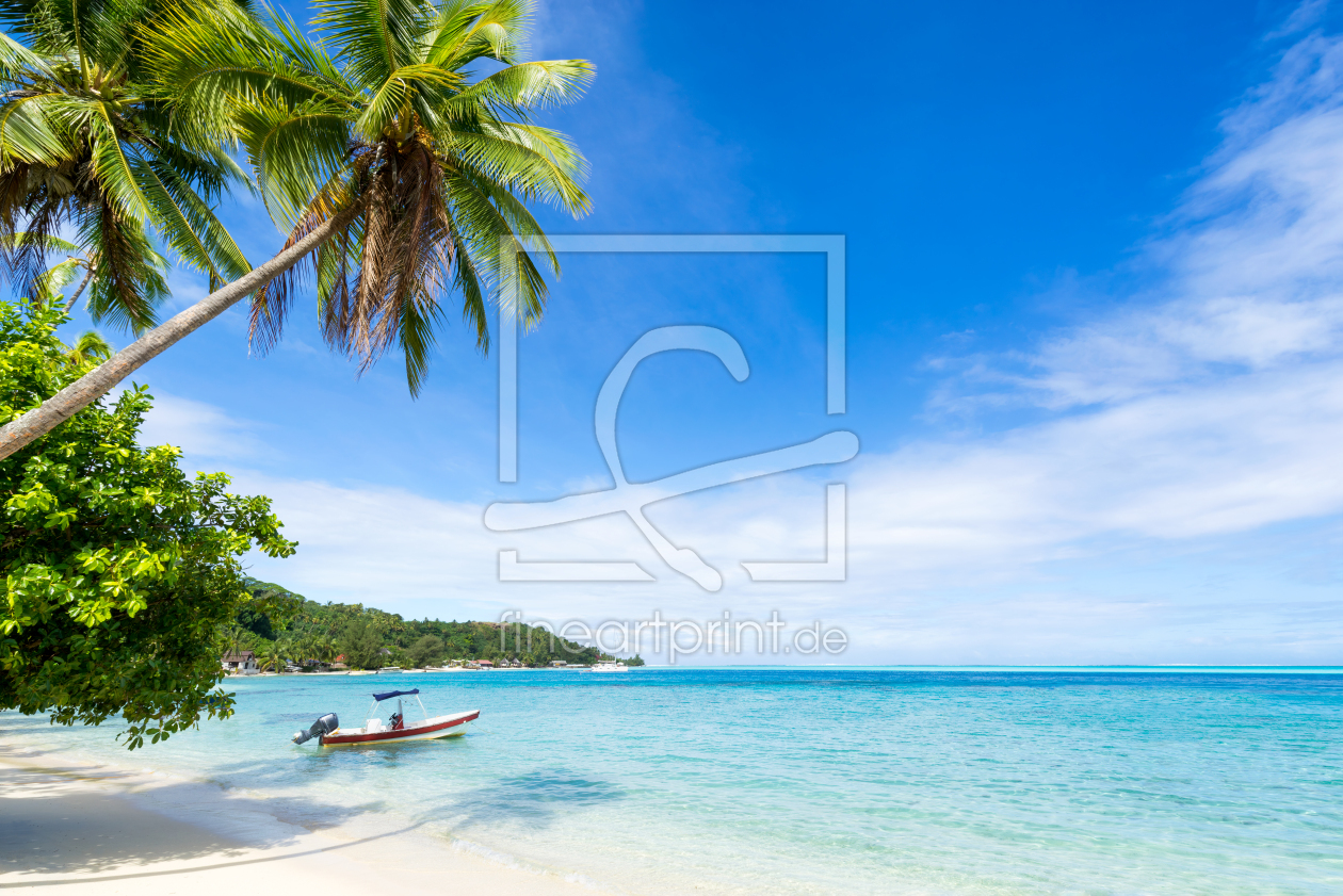 Bild-Nr.: 11886142 Palmenstrand mit türkisblauem Meer erstellt von eyetronic
