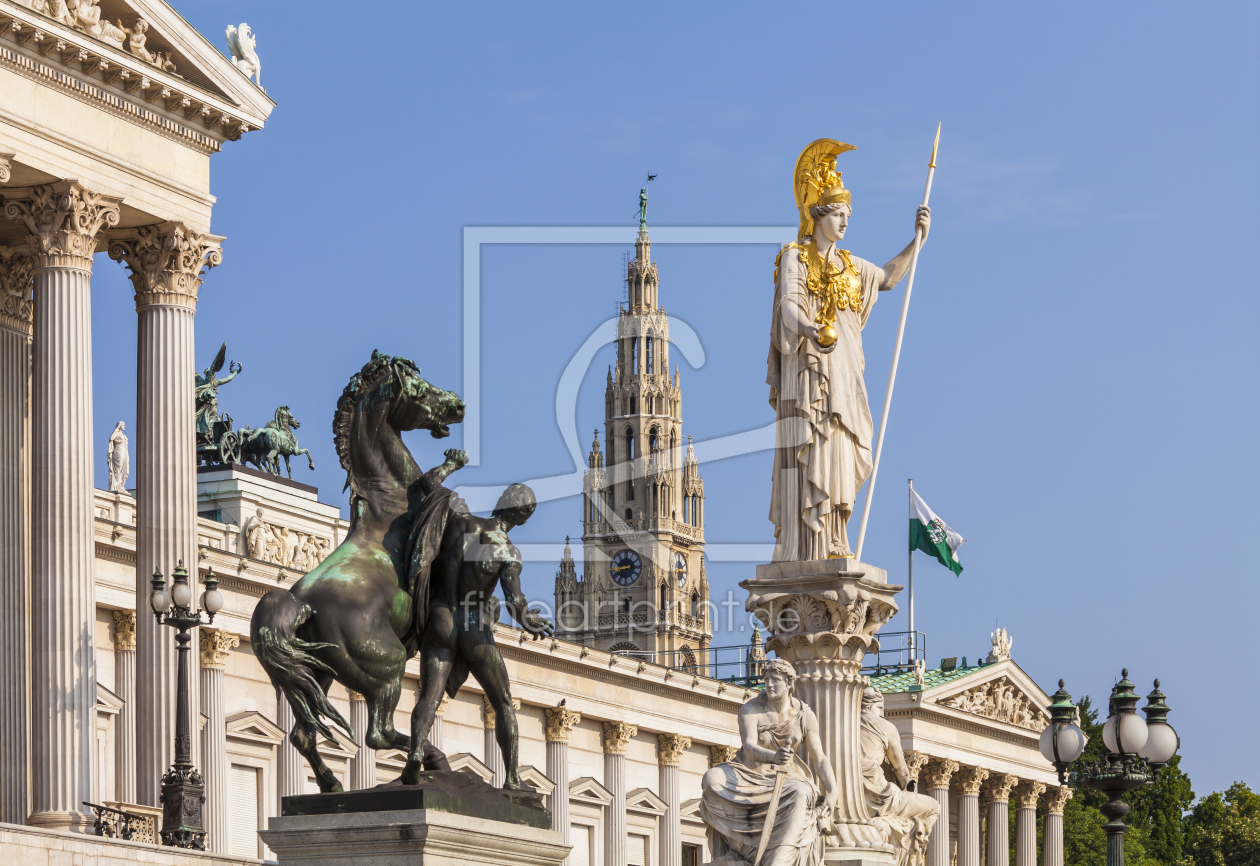 Bild-Nr.: 11890530 Parlament und Rathausturm in Wien erstellt von dieterich