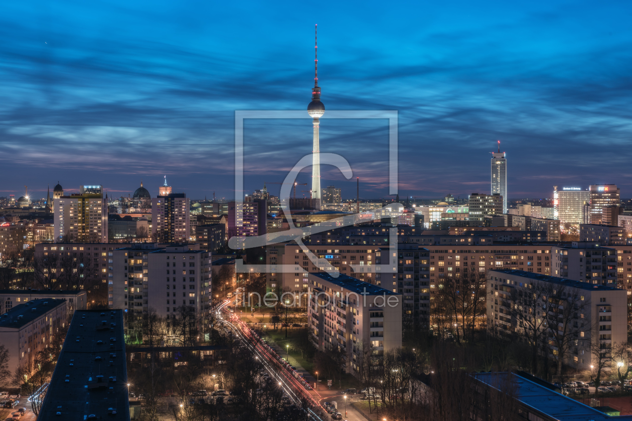 Bild-Nr.: 11891919 Berlin - Skyline Ost zur blauen Stunde erstellt von Jean Claude Castor
