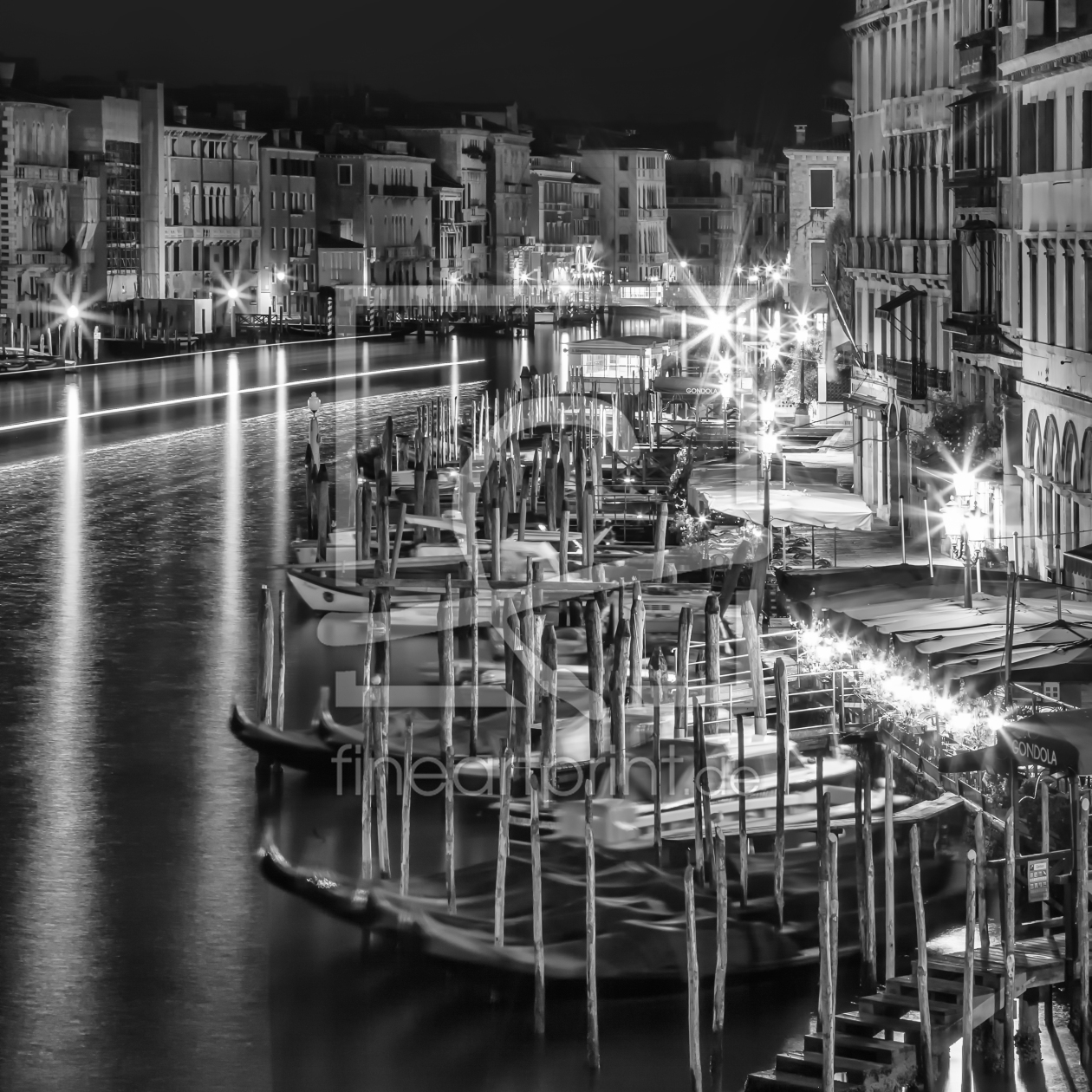 Bild-Nr.: 11893467 VENEDIG Blick von der Rialto Brücke - Monochrom  erstellt von Melanie Viola