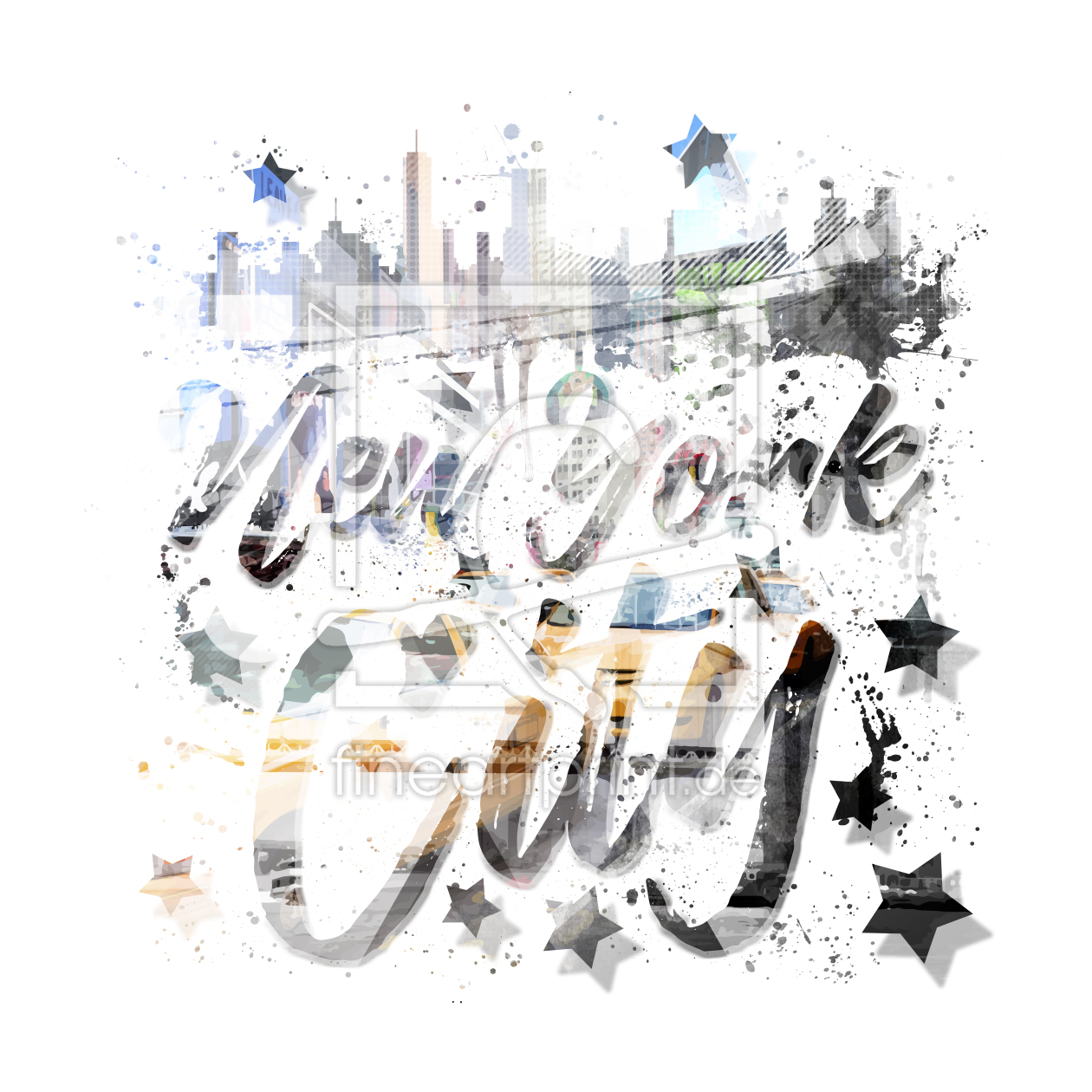 Bild-Nr.: 11899423 New York City Typography - Geometric Mix No 9 erstellt von Melanie Viola