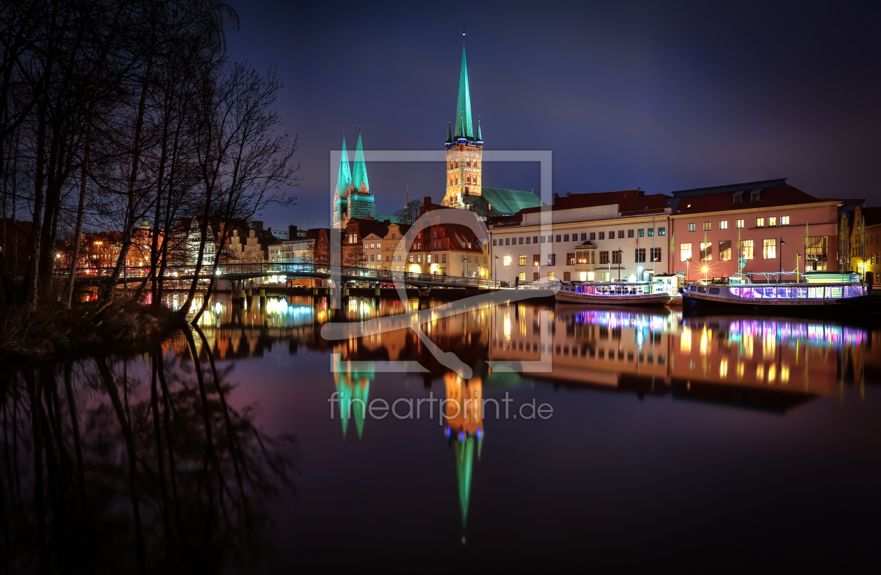 Bild-Nr.: 11900301 Nachts in Lübeck an der Trave erstellt von Hamburg-Impressionen