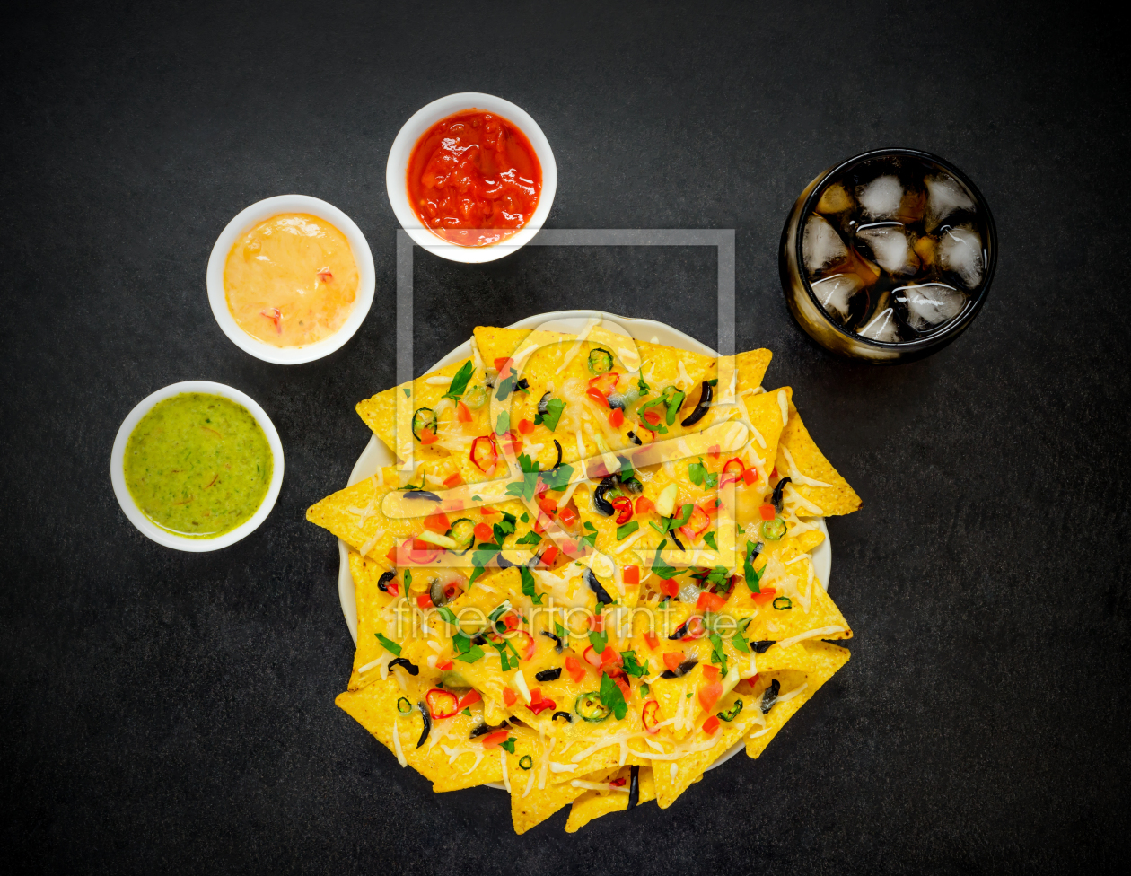 Bild-Nr.: 11905184 Tortilla Chips mit saucen und Cola erstellt von xfotostudio