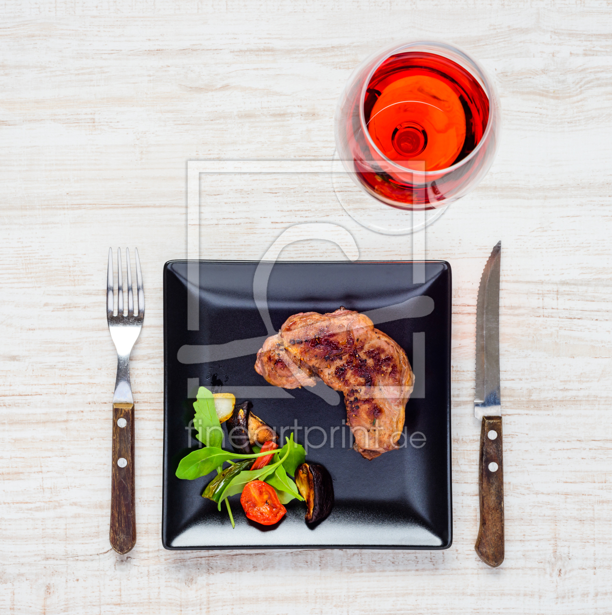 Bild-Nr.: 11907177 Steak und Glas Wein erstellt von xfotostudio