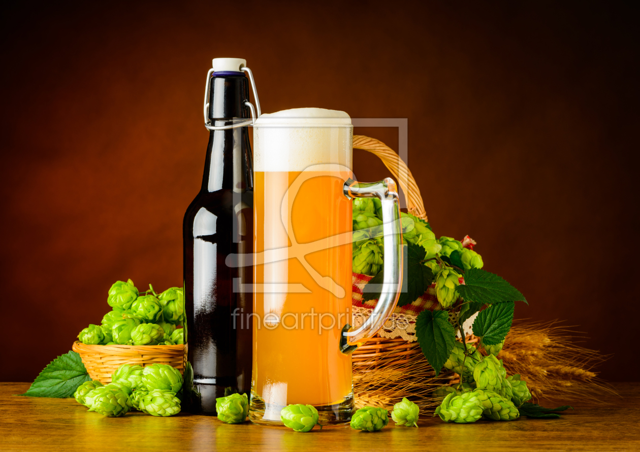 Bild-Nr.: 11908850 Weizenbier und Hopfen erstellt von xfotostudio