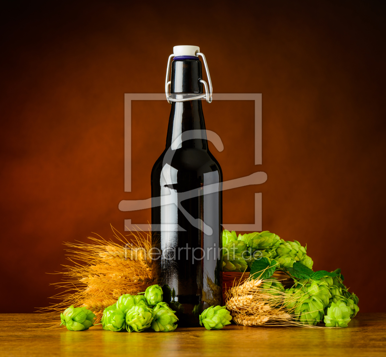 Bild-Nr.: 11911639 Bierflasche mit Weizen und Hopfen erstellt von xfotostudio