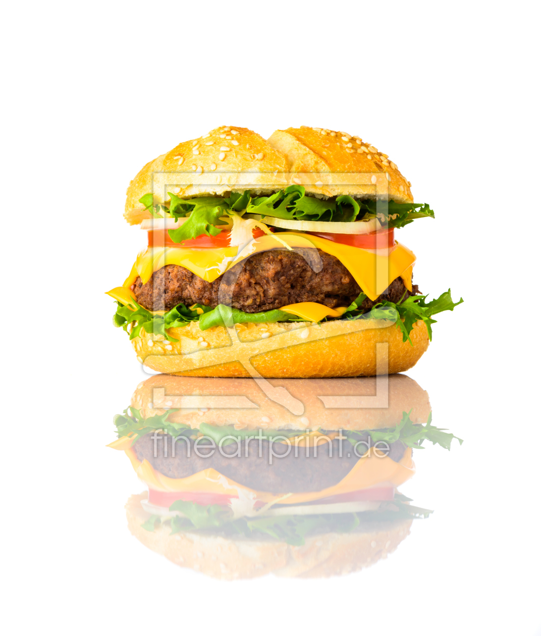 Bild-Nr.: 11912390 Cheeseburger auf weißem Hintergrund erstellt von xfotostudio