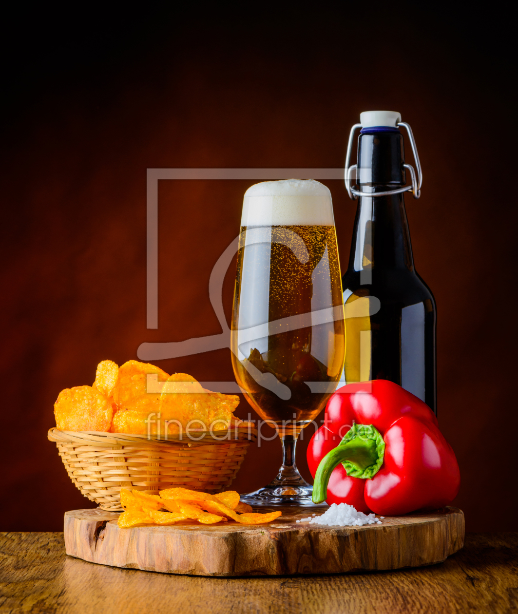 Bild-Nr.: 11912413 Bier mit Kartoffelchips erstellt von xfotostudio