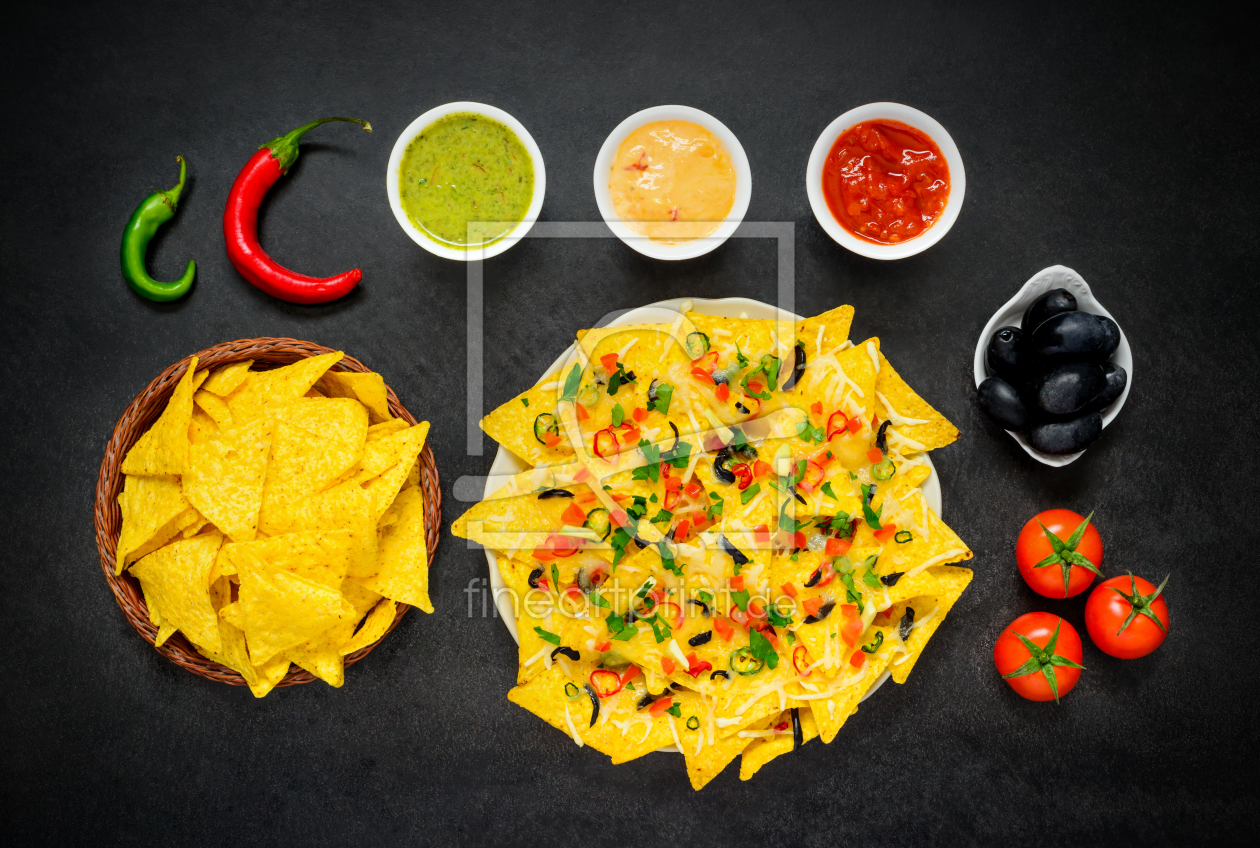 Bild-Nr.: 11913113 Tortilla Nachos Chips mit Dip erstellt von xfotostudio