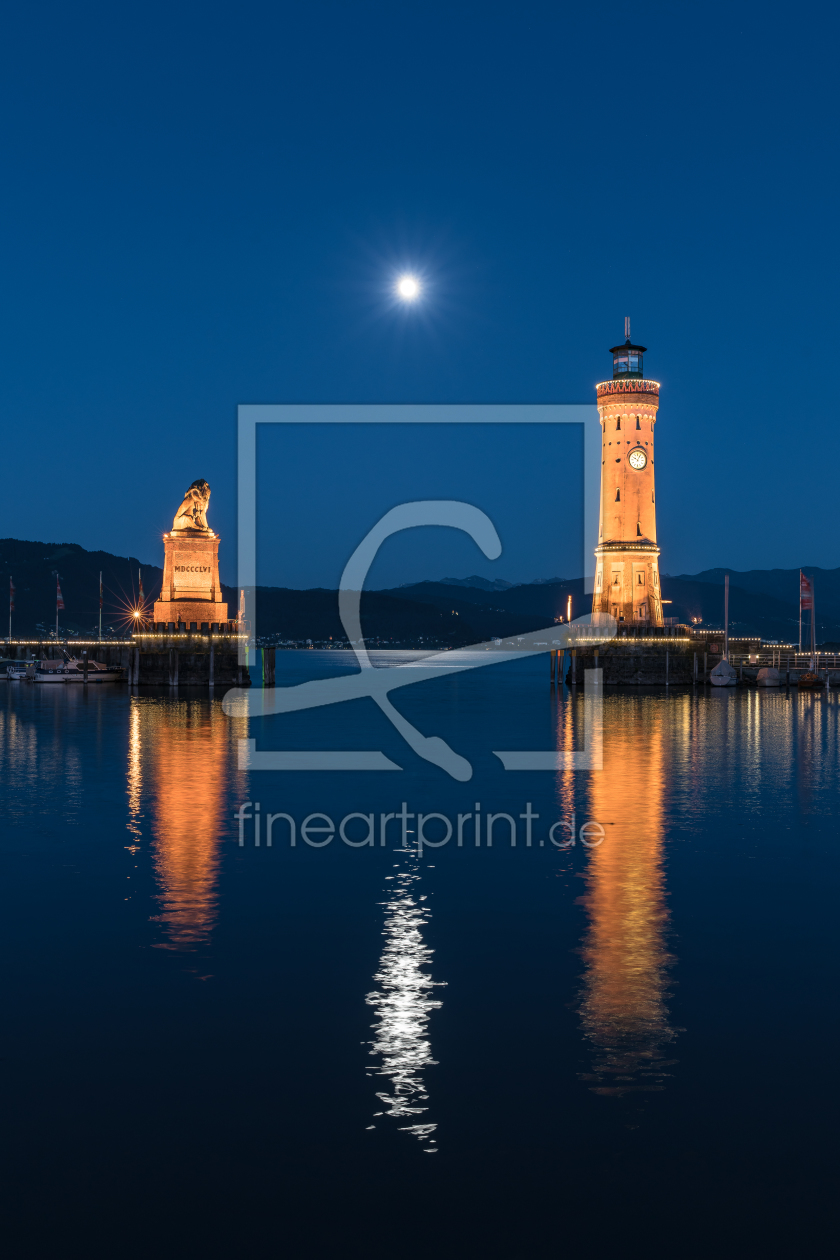 Bild-Nr.: 11914029 Vollmondnacht über Lindau am Bodensee erstellt von Achim Thomae