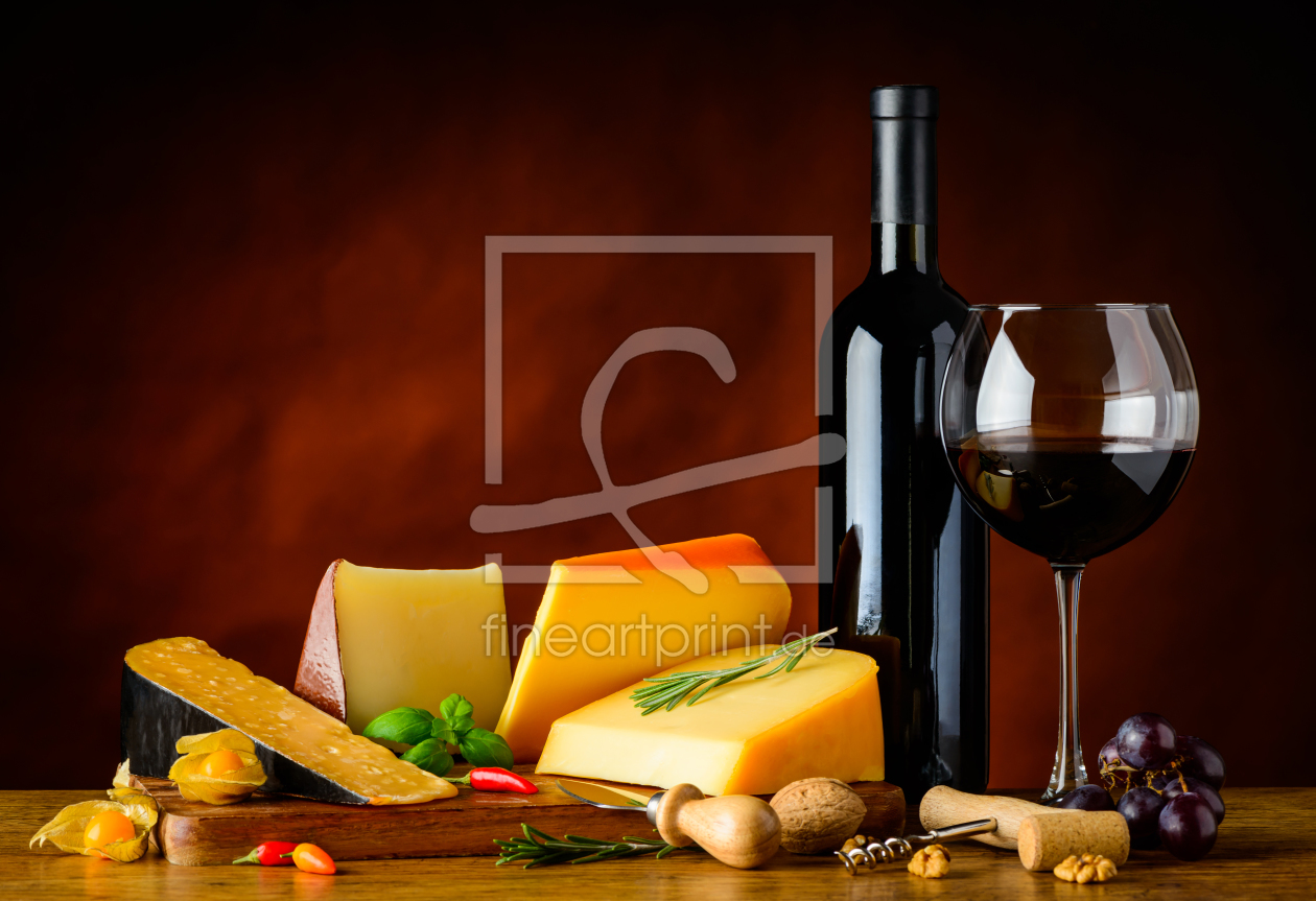 Bild-Nr.: 11915406 Stillleben mit Käse und Wein erstellt von xfotostudio