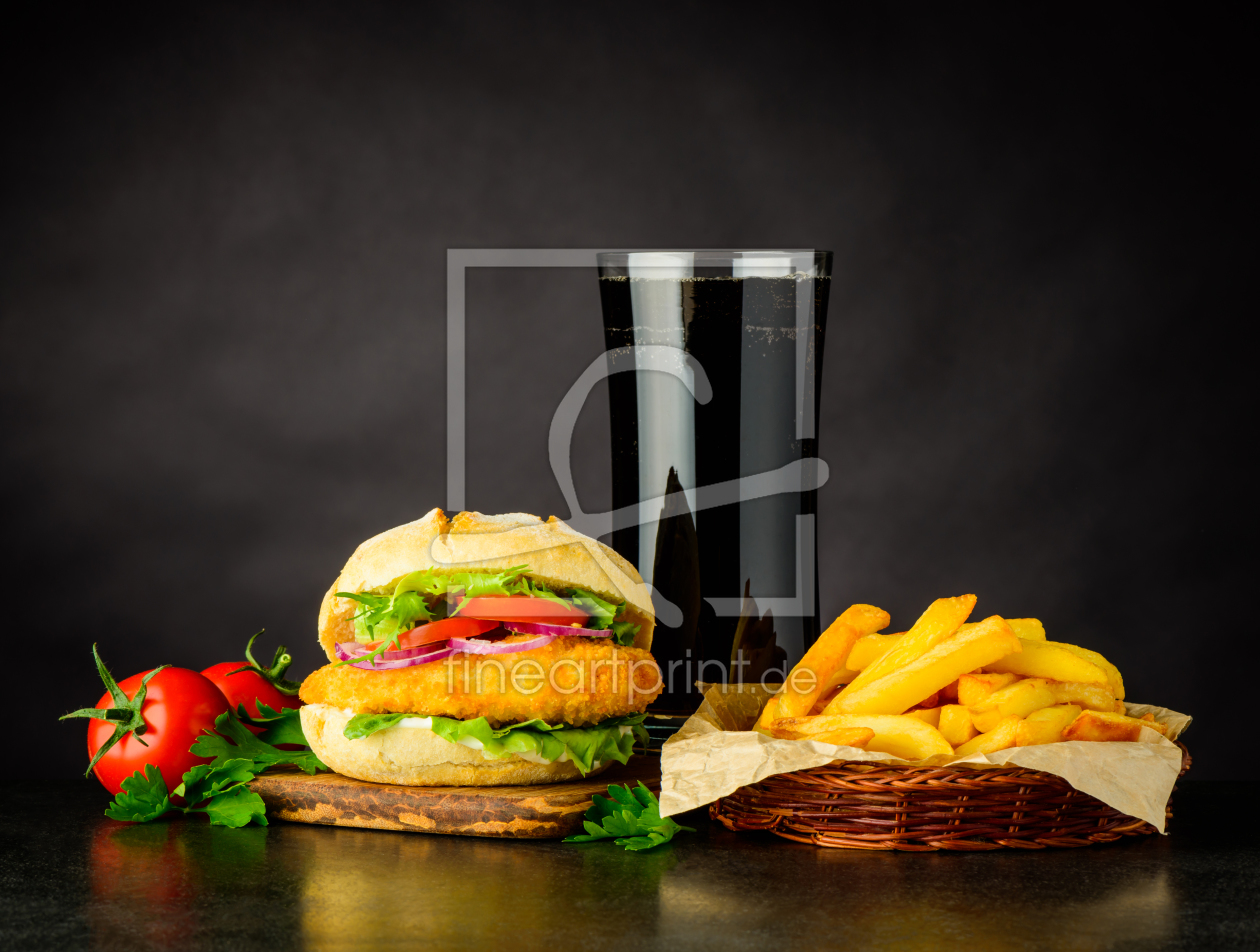 Bild-Nr.: 11915409 Chicken Burger mit Cola erstellt von xfotostudio