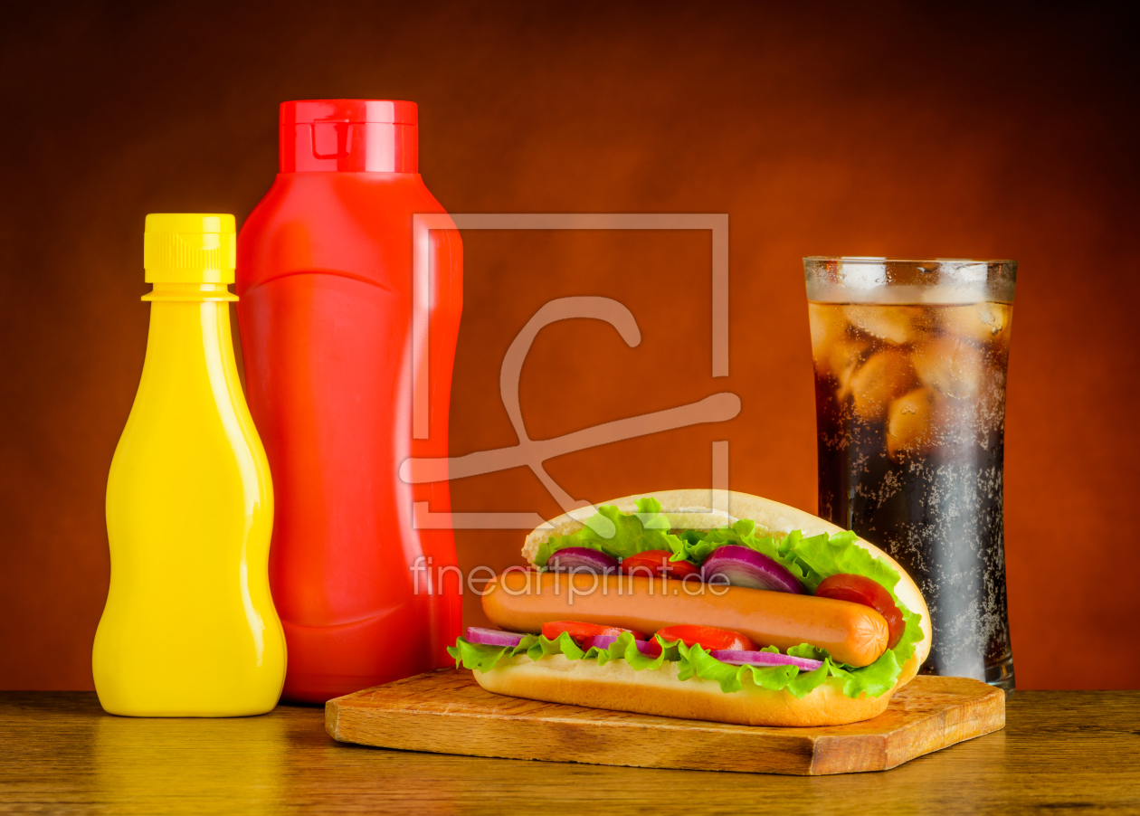 Bild-Nr.: 11918727 Stillleben mit Fast Food Hot Dog und Ketchup erstellt von xfotostudio
