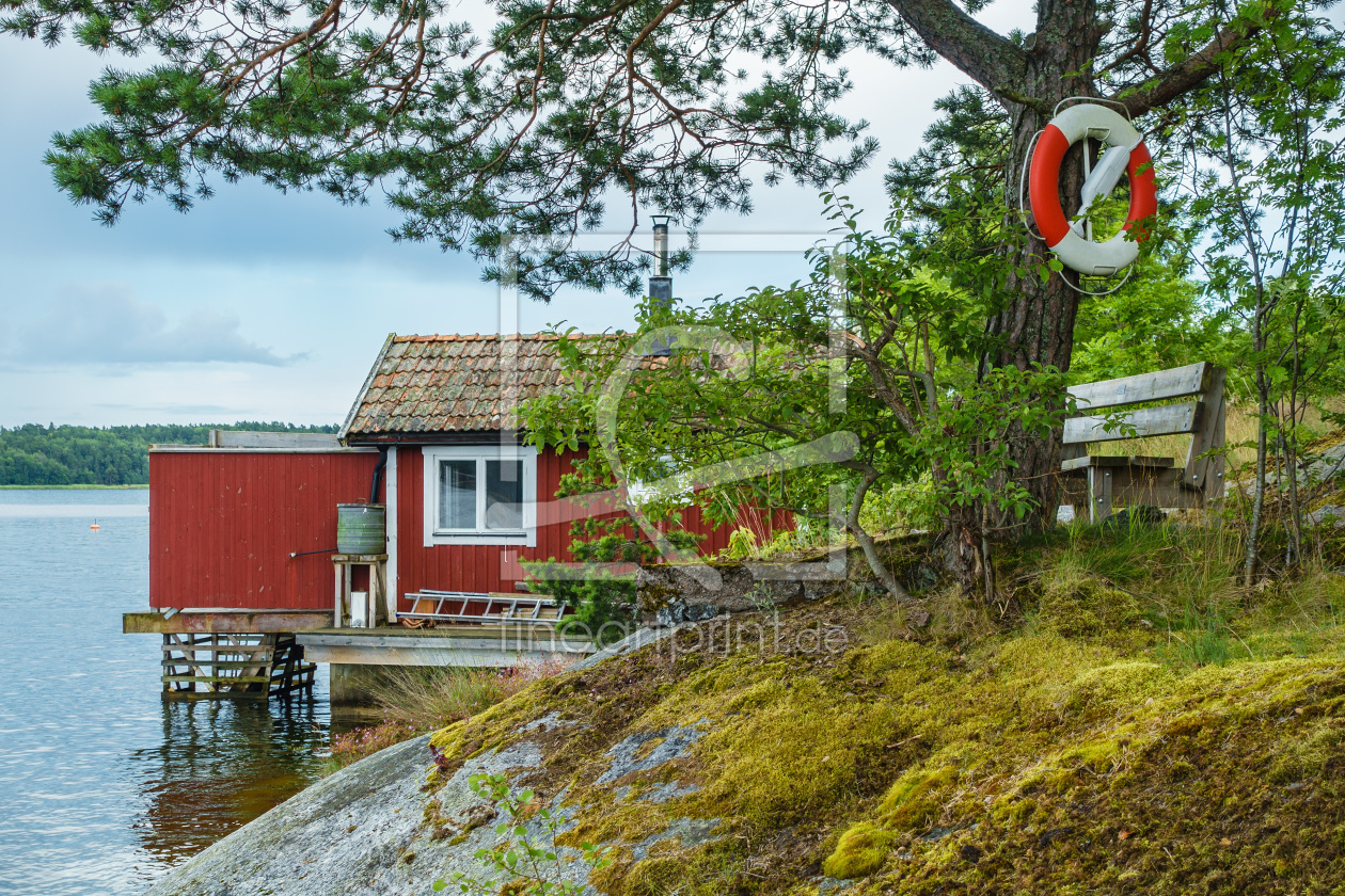 Bild-Nr.: 11919876 Holzhütte in Schweden erstellt von Rico Ködder