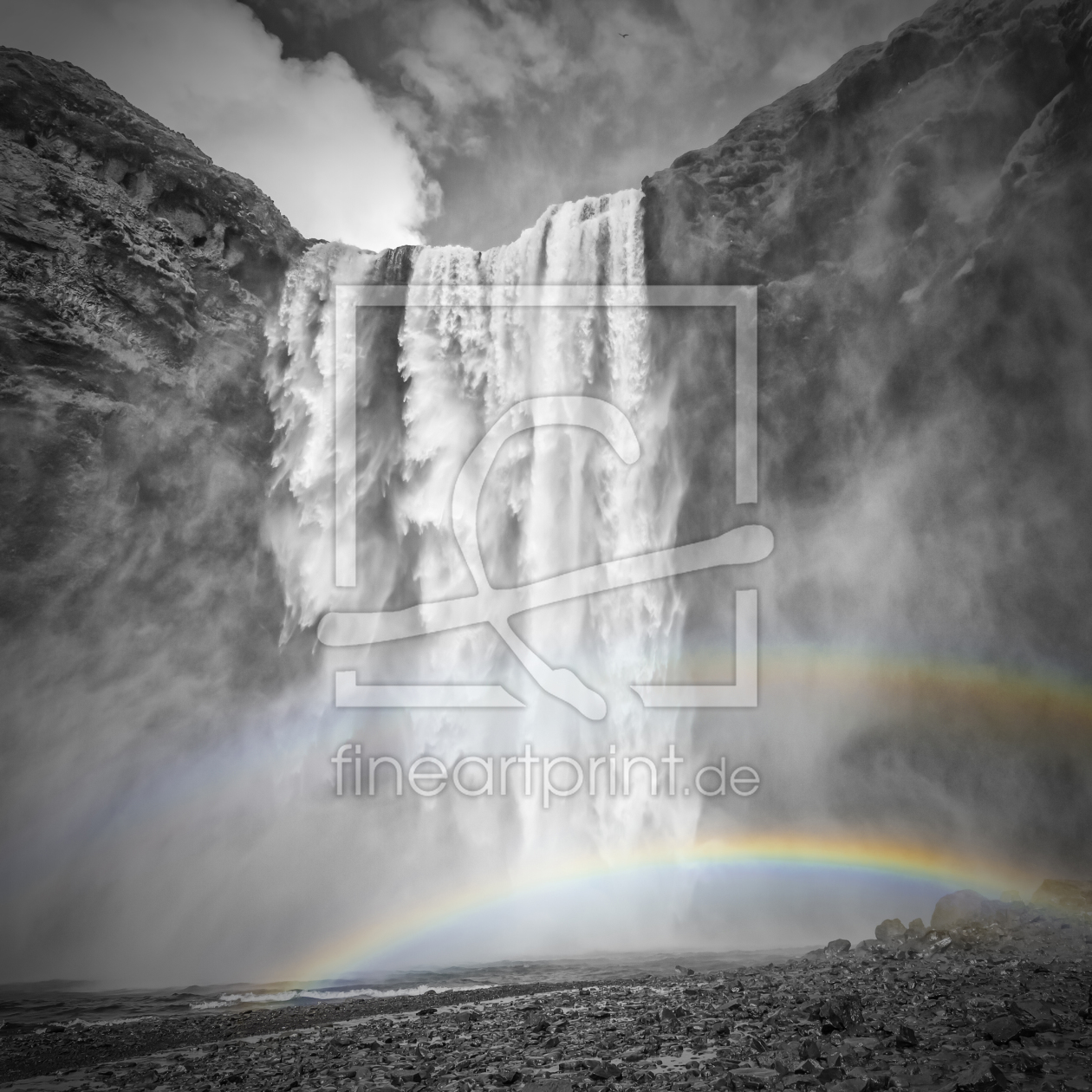 Bild-Nr.: 11922566 ISLAND Skogafoss  - Doppelregenbogen erstellt von Melanie Viola