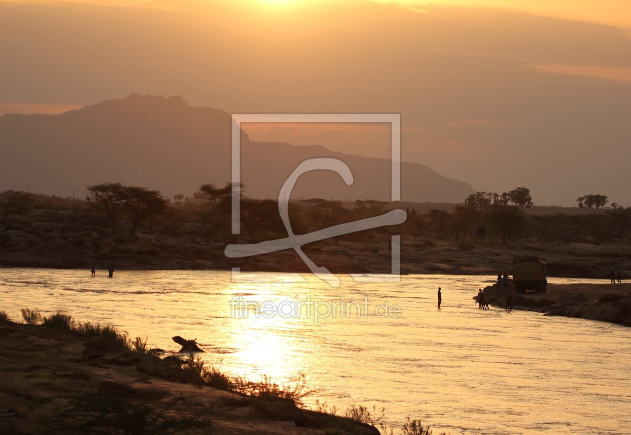 Bild-Nr.: 11930406 Sonnenuntergang am Fluss in Afrika erstellt von det-mil