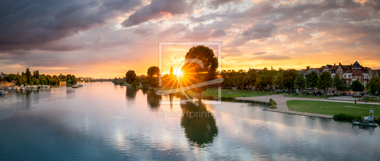 Bild-Nr.: 11932578 Sonnenuntergang über der Neckarwiese in Heidelberg erstellt von eyetronic