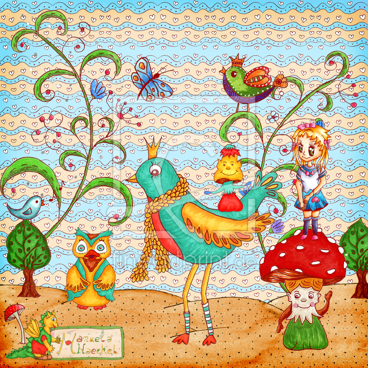 Bild-Nr.: 11934920 Kinderzimmerbild Paradiesvogel erstellt von ManuelaHaeckel