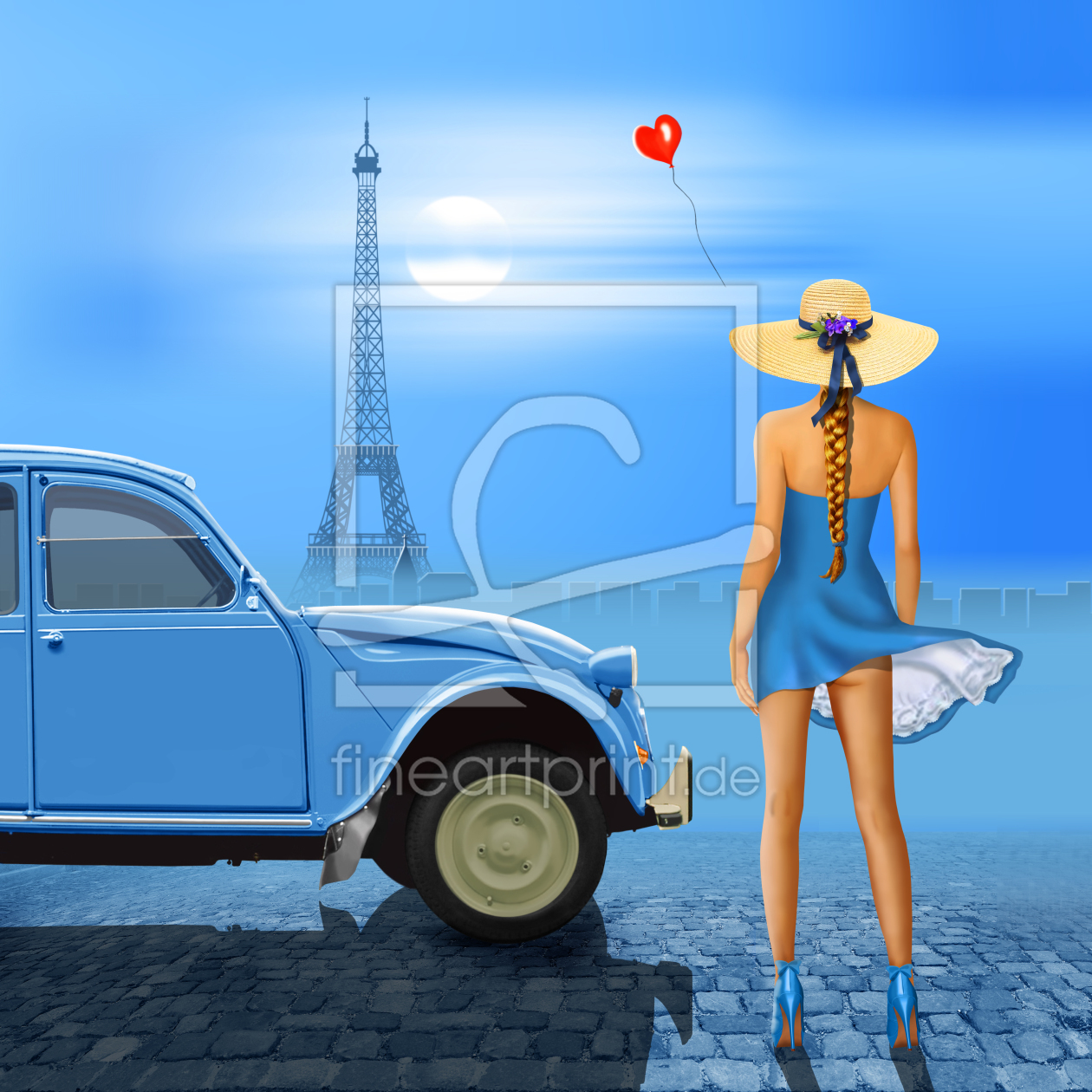 Bild-Nr.: 11936136 Die Liebe zu Paris oder französisch Blau erstellt von Mausopardia