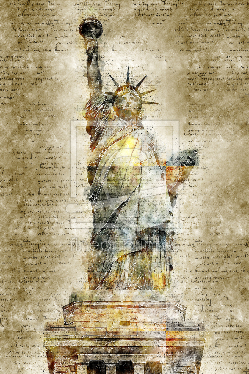 Bild-Nr.: 11936642 Freiheitsstatue New York retro look erstellt von artefacti