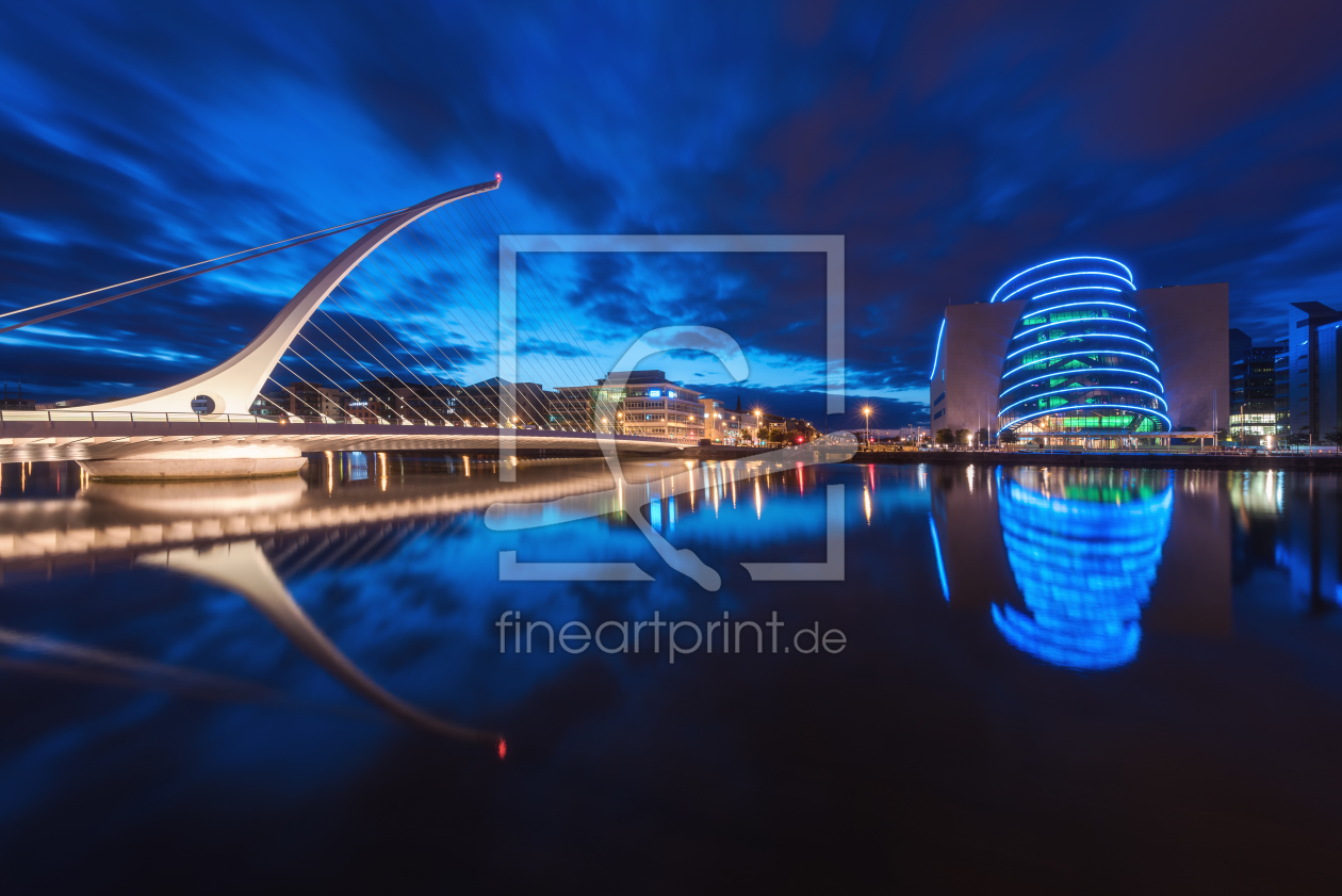 Bild-Nr.: 11937352 Dublin - Samuel Beckett Brücke Blaue Stunde erstellt von Jean Claude Castor