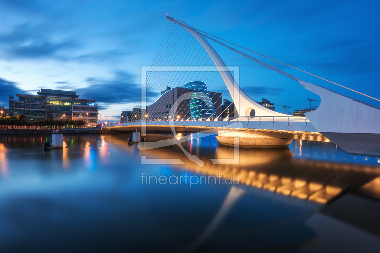 Bild-Nr.: 11937354 Dublin - Samuel Beckett Brücke Blaue Stunde erstellt von Jean Claude Castor