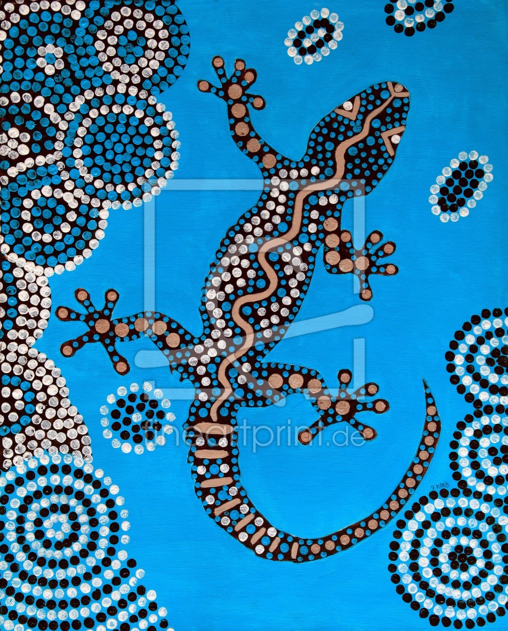 Bild-Nr.: 11939594 Aboriginal Art Gecko erstellt von Petra Koob